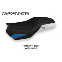 HOUSSE DE SELLE COMPATIBLE BMW F 750/850 GS (18-22) MODÈLE PANAMA 2 - Couleur : BLANC, Type : CONFORT, Logo : AVEC LOGO