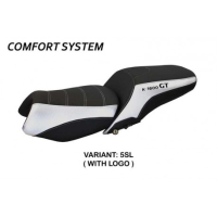 HOUSSE DE SELLE COMPATIBLE BMW K 1600 GT (10-22) MODÈLE TROPEA COLOR - Logo : AVEC LOGO, Couleur : ARGENT, Type : CONFORT