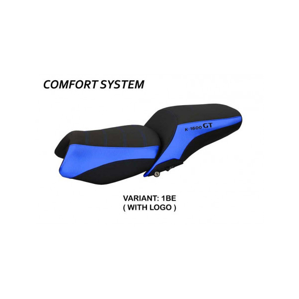HOUSSE DE SELLE COMPATIBLE BMW K 1600 GT (10-22) MODÈLE TROPEA COLOR - Couleur : BLEU, Type : STANDARD, Logo : AVEC LOGO
