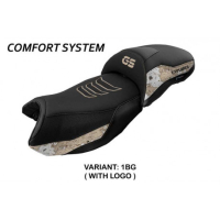 HOUSSE DE SELLE COMPATIBLE BMW R 1250 GS (19-22) MODÈLE EBERN - Logo : AVEC LOGO, Couleur : BLEU, Type : CONFORT