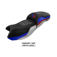 HOUSSE DE SELLE COMPATIBLE BMW R 1250 GS (19-22) MODÈLE EBERN - Logo : AVEC LOGO, Couleur : BLEU, Type : CONFORT