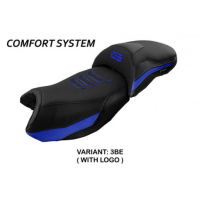 HOUSSE DE SELLE COMPATIBLE BMW R 1250 GS (19-22) MODÈLE EBERN - Couleur : BLANC, Type : CONFORT, Logo : AVEC LOGO