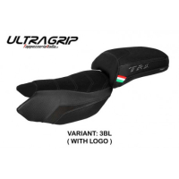 HOUSSE DE SELLE COMPATIBLE BENELLI TRK 502 (17-22) MODÈLE MERIDA STANDARD, NOIR, - Logo : AVEC LOGO, Couleur : ROUGE, Type : CONFORT
