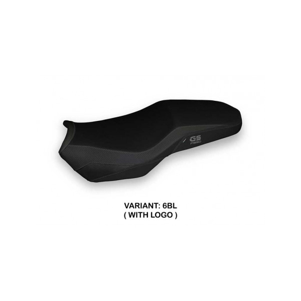 HOUSSE DE SELLE COMPATIBLE BMW F 850 GS ADVENTURE (19-22) MODÈLE DIVO - Logo : AVEC LOGO, Couleur : NOIR, Type : STANDARD