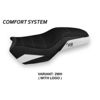 HOUSSE DE SELLE COMPATIBLE BMW F 750/850 GS (18-22) MODÈLE PANAMA 3 - Logo : AVEC LOGO, Couleur : BLANC, Type : CONFORT