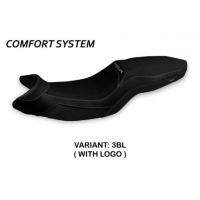 HOUSSE DE SELLE COMPATIBLE BMW F 900 R (19-22) MODÈLE ALMATY - Couleur : NOIR, Type : CONFORT, Logo : AVEC LOGO