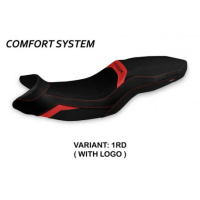 HOUSSE DE SELLE COMPATIBLE BMW F 900 R (19-22) MODÈLE ALMATY - Couleur : ROUGE, Type : CONFORT, Logo : AVEC LOGO