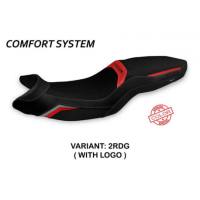HOUSSE DE SELLE COMPATIBLE BMW F 900 R (19-22) MODÈLE ALMATY SPECIAL COLOR - Logo : AVEC LOGO, Couleur : BLEU-GRIS, Type : CONFORT