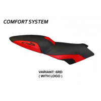 HOUSSE DE SELLE COMPATIBLE BMW K 1300 S (09-16) MODÈLE LARIANO 2 - Logo : AVEC LOGO, Couleur : BLANC, Type : CONFORT