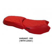 HOUSSE DE SELLE COMPATIBLE BMW R 1200 GS ADVENTURE (13-18) MODÈLE ICONIC - Couleur : ROUGE, Type : STANDARD, Logo : AVEC LOGO 