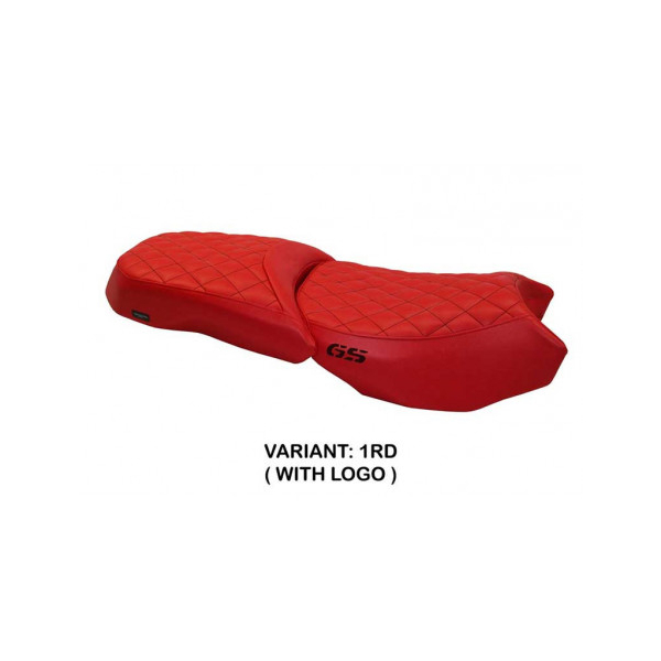 HOUSSE DE SELLE COMPATIBLE BMW R 1200 GS ADVENTURE (13-18) MODÈLE ICONIC - Logo : AVEC LOGO, Couleur : ROUGE, Type : STANDARD