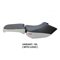 HOUSSE DE SELLE COMPATIBLE  BMW R 1200 GS ADVENTURE (06-12) MODÈLE DE BASE - Logo : AVEC LOGO, Couleur : ARGENT, Type : STANDARD