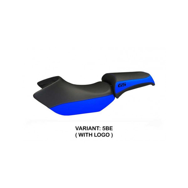 HOUSSE DE SELLE COMPATIBLE BMW R 1200 GS (05-12) MODÈLE SIRACUSA COLOR - Logo : AVEC LOGO, Couleur : BLEU, Type : STANDARD