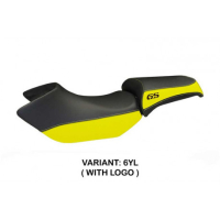 HOUSSE DE SELLE COMPATIBLE BMW R 1200 GS (05-12) MODÈLE SIRACUSA COLOR - Logo : AVEC LOGO, Couleur : BLEU, Type : STANDARD