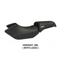 HOUSSE DE SELLE COMPATIBLE BMW R 1200 GS (05-12) MODÈLE SIRACUSA COLOR - Logo : AVEC LOGO, Couleur : GRIS GRIS, Type : STANDARD