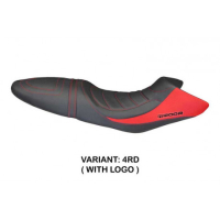 HOUSSE DE SELLE COMPATIBLE BMW R 1200 R (06-14) MODÈLE BRUNO - Logo : AVEC LOGO, Couleur : ROUGE, Type : CONFORT