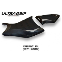 HOUSSE DE SELLE COMPATIBLE BMW S 1000 RR (09-11) MODÈLE GIUBA 2 - Logo : AVEC LOGO, Couleur : BLANC, Type : ULTRAGRIP