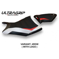 HOUSSE DE SELLE COMPATIBLE BMW S 1000 RR (09-11) MODÈLE GIUBA SPECIAL COLOR - Logo : AVEC LOGO, Type : ULTRAGRIP, Couleur : ROUGE BLANC BLEU