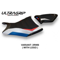 HOUSSE DE SELLE COMPATIBLE BMW S 1000 RR (09-11) MODÈLE GIUBA SPECIAL COLOR - Logo : AVEC LOGO, Type : ULTRAGRIP, Couleur : ROUGE BLANC BLEU