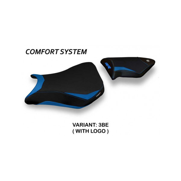 HOUSSE DE SELLE COMPATIBLE BMW S 1000 RR (12-14) MODÈLE DACCA 2 - Logo : AVEC LOGO, Couleur : ARGENT, Type : CONFORT