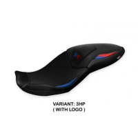 HOUSSE DE SELLE COMPATIBLE BMW S 1000 XR (20-22) MODÈLE ADRAR 2 - Logo : AVEC LOGO, Couleur : GRIS GRIS, Type : STANDARD 