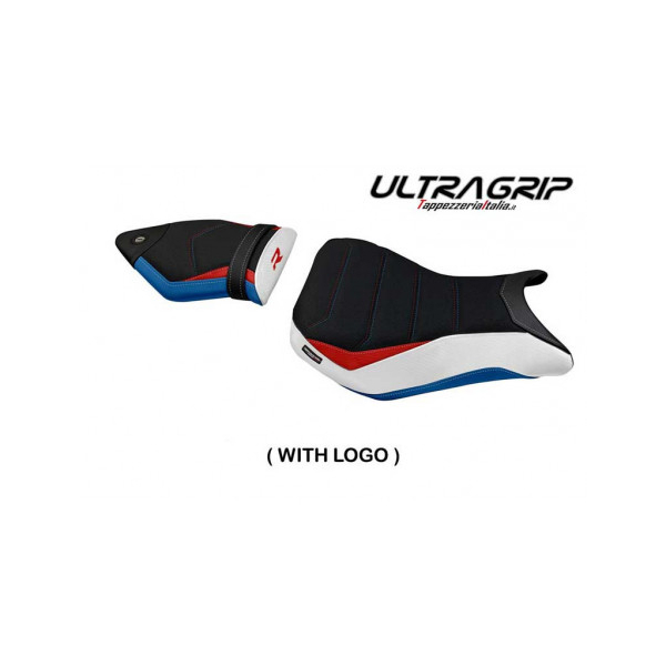 HOUSSE DE SELLE COMPATIBLE BMW S 1000 R (14-20) MODÈLE YELO HP - Logo : AVEC LOGO, Type : ULTRAGRIP, Couleur : COULEUR HP