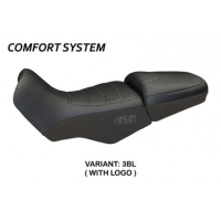HOUSSE DE SELLE COMPATIBLE BMW R 1100/1150 GS (94-03) MODÈLE FIRENZE CARBON COLO - Couleur : NOIR, Type : CONFORT, Logo : AVEC LOGO 