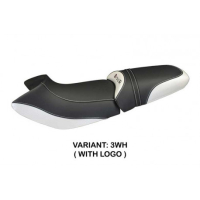HOUSSE DE SELLE COMPATIBLE BMW R 1150 R (00-07) MODÈLE MASSIMO CARBON COLOR - Type : CONFORT, Logo : AVEC LOGO, Couleur : ARGENT