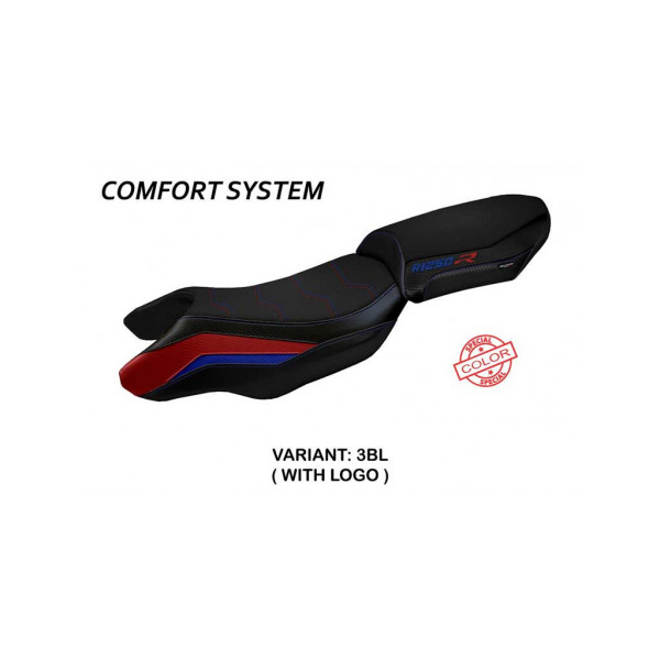 HOUSSE DE SELLE COMPATIBLE BMW R 1250 R (19-22) MODÈLE PUMA SPECIAL COLOR - Couleur : NOIR, Type : CONFORT, Logo : AVEC LOGO