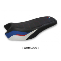 HOUSSE DE SELLE COMPATIBLE BMW R 1200/1250 GS RALLYE (17-22) MODÈLE HABARY - Type : STANDARD, Logo : AVEC LOGO, Couleur : COULEUR HP