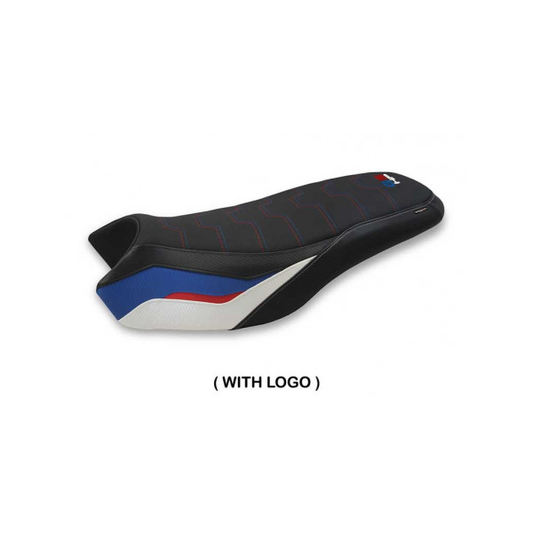 HOUSSE DE SELLE COMPATIBLE BMW R 1200/1250 GS RALLYE (17-22) MODÈLE HABARY - Type : STANDARD, Logo : AVEC LOGO, Couleur : COULEUR HP