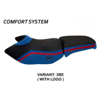 HOUSSE DE SELLE COMPATIBLE BMW R 1200 GS ADVENTURE (06-12) MODÈLE IONIA 1 - Logo : AVEC LOGO, Couleur : ARGENT, Type : CONFORT 