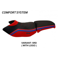 HOUSSE DE SELLE COMPATIBLE BMW R 1200 GS ADVENTURE (06-12) MODÈLE IONIA 1 - Logo : AVEC LOGO, Couleur : ARGENT, Type : CONFORT