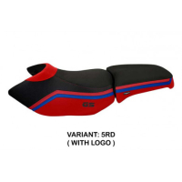 HOUSSE DE SELLE COMPATIBLE BMW R 1200 GS ADVENTURE (06-12) MODÈLE IONIA 1 - Logo : AVEC LOGO, Couleur : ARGENT, Type : CONFORT