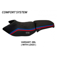 HOUSSE DE SELLE COMPATIBLE BMW R 1200 GS ADVENTURE (06-12) MODÈLE IONIA 1 - Couleur : BLEU, Type : STANDARD, Logo : AVEC LOGO