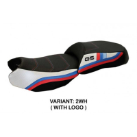 HOUSSE DE SELLE COMPATIBLE BMW R 1200 GS (13-18) MODÈLE EXCLUSIVE ANNIVERSARY - Logo : AVEC LOGO, Couleur : ARGENT, Type : CONFORT