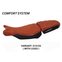 HOUSSE DE SELLE COMPATIBLE BMW R 1200 NINE T (14-22) MODÈLE BATEA - Type : CONFORT, Logo : AVEC LOGO, Couleur : BRIQUE