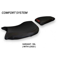 HOUSSE DE SELLE COMPATIBLE BMW S 1000 RR (19-22) MODÈLE DERUTA 1 - Logo : AVEC LOGO, Couleur : ARGENT, Type : CONFORT 