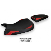 HOUSSE DE SELLE COMPATIBLE BMW S 1000 RR M-SPORT (19-22) MODÈLE SEVAN 1 - Logo : AVEC LOGO, Couleur : NOIR, Type : STANDARD