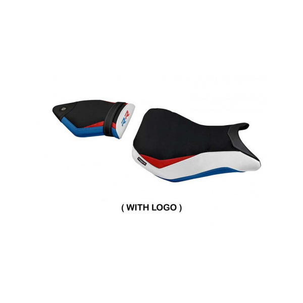 HOUSSE DE SELLE COMPATIBLE BMW S 1000 RR (15-18) MODÈLE HAKHA HP - Type : STANDARD, Logo : AVEC LOGO, Couleur : COULEUR HP