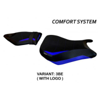 HOUSSE DE SELLE COMPATIBLE BMW S 1000 RR (15-18) MODÈLE VITTORIA 2 - Logo : AVEC LOGO, Couleur : BLEU, Type : CONFORT 