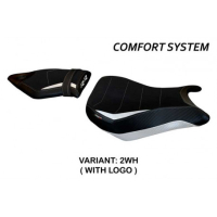 HOUSSE DE SELLE COMPATIBLE BMW S 1000 RR (15-18) MODÈLE VITTORIA 2 - Type : CONFORT, Logo : AVEC LOGO, Couleur : ARGENT