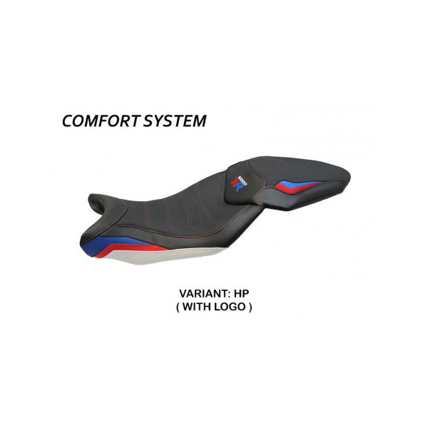 HOUSSE DE SELLE COMPATIBLE BMW S 1000 XR (15-19) MODÈLE ARDEA HP - Logo : AVEC LOGO, Couleur : COULEUR HP, Type : CONFORT