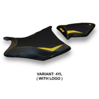 HOUSSE DE SELLE COMPATIBLE BMW S 1000 RR (09-11) MODÈLE ALABAMA 2 - Couleur : BLEU, Type : STANDARD, Logo : AVEC LOGO