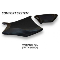 HOUSSE DE SELLE COMPATIBLE BMW S 1000 RR (09-11) MODÈLE ESSEN 2 - Logo : AVEC LOGO, Couleur : NOIR, Type : CONFORT