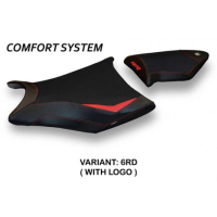 HOUSSE DE SELLE COMPATIBLE BMW S 1000 RR (09-11) MODÈLE ESSEN 2 - Logo : AVEC LOGO, Couleur : NOIR, Type : CONFORT