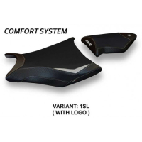 HOUSSE DE SELLE COMPATIBLE BMW S 1000 RR (09-11) MODÈLE ESSEN 2 - Type : CONFORT, Logo : AVEC LOGO, Couleur : ARGENT