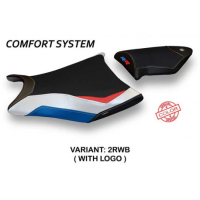 HOUSSE DE SELLE COMPATIBLE BMW S 1000 RR (09-11) MODÈLE ESSEN SPECIAL COLOR - Logo : AVEC LOGO, Couleur : ROUGE BLANC, Type : CONFORT
