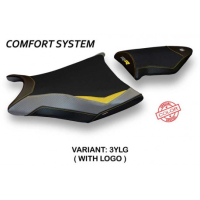 HOUSSE DE SELLE COMPATIBLE BMW S 1000 RR (09-11) MODÈLE ESSEN SPECIAL COLOR - Logo : AVEC LOGO, Couleur : ROUGE BLANC, Type : CONFORT