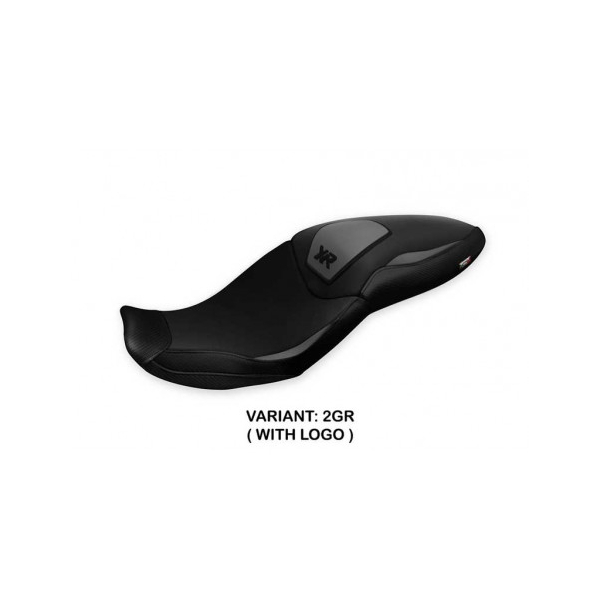 HOUSSE DE SELLE COMPATIBLE BMW S 1000 XR (20-22) MODÈLE ADRAR 1 - Type : STANDARD, Logo : AVEC LOGO, Couleur : GRIS GRIS